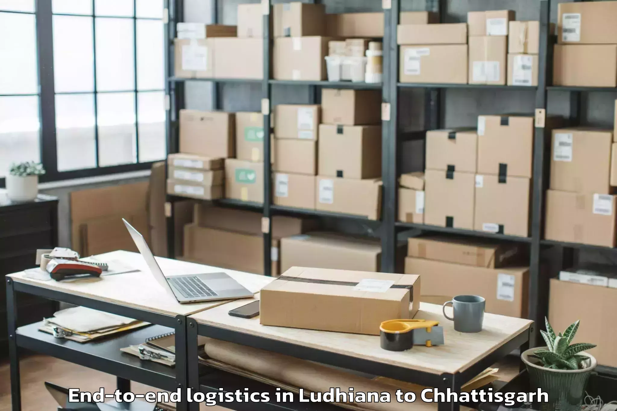 Easy Ludhiana to Kirandul End To End Logistics Booking